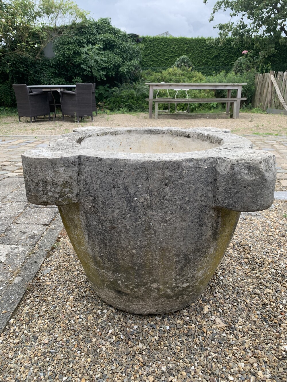 Very large 18th century marble pharmacy morter